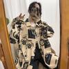 Блузка Harajuku, рубашка для пары, женская, мужская, одежда, блузки, длинные рубашки Bf, весна-осень, отложной воротник, повседневный топ