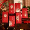 6pcs/set Chinese Style Snake Year Red Packets Traditional Blessing Hongbao  Bonus