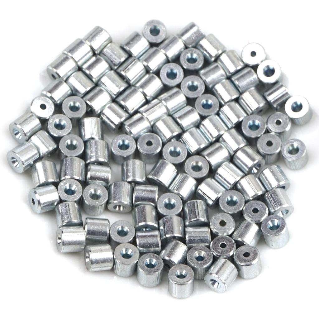 BCR010 100 шт. Ремонтный комплект для намотки стеклоподъемника автомобиля, стальной трос, концевой штифт, стопорная втулка, обжимная заклепка 6x5,45/1,7 мм