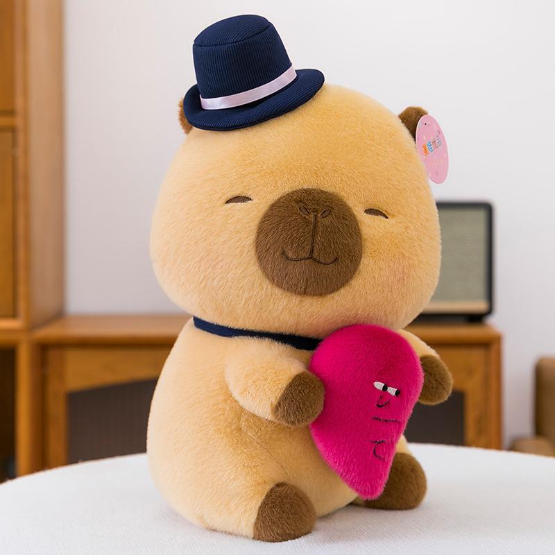 Couple Heart-to-heart Capybara Plush Toy Magnetic Love Kapi Confession Doll 520 Gift Wedding Doll
