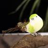 Simulation Bird Feathered Foam Bird Ornament Artificial Sparrow Statue Fake Bird with Clip for DIY Decoration Children Toy