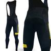 Mens Cycling Bib Tights Winter Thermal Windproof Bike Pants With Breathable Lycra Fabric
