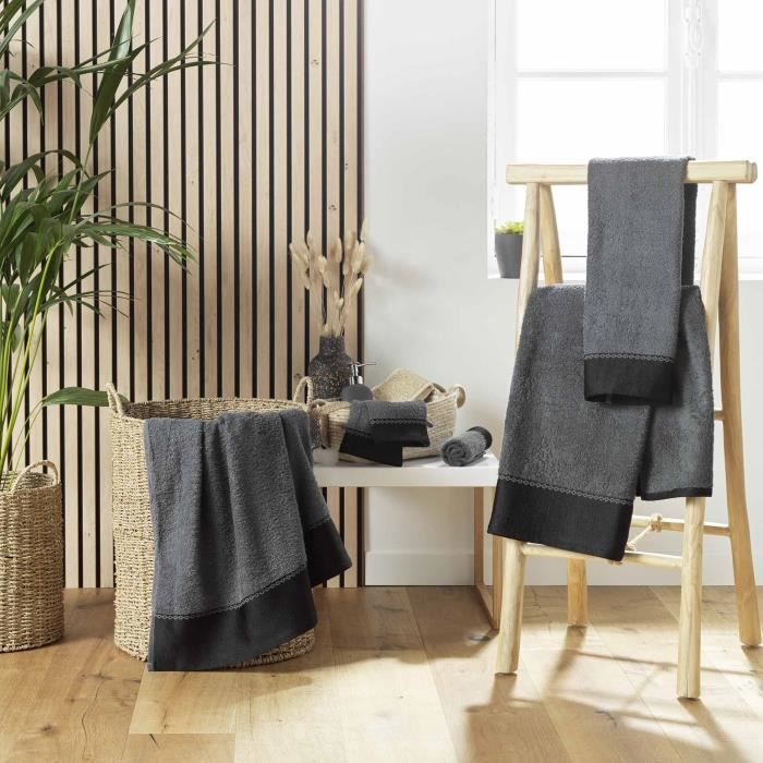 Gant de toilette - MAJESTIC - Lot de 2 - 100% coton éponge - 15 x 21 cm - Doux et absorbant