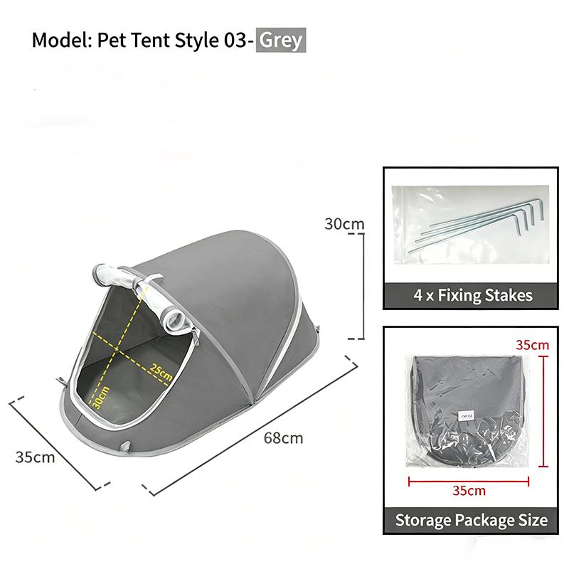Foldable Dog Tent Pet Outdoor House Portable Sun Shade Shelter Breathable Waterproof Dog Bed For Travel Camping
