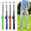 Golf Grip Swing Training Aid with Click Feedback Retractable Club Golf Tempo Trainer for Warm-Up Indoor Practice Telescopic Short