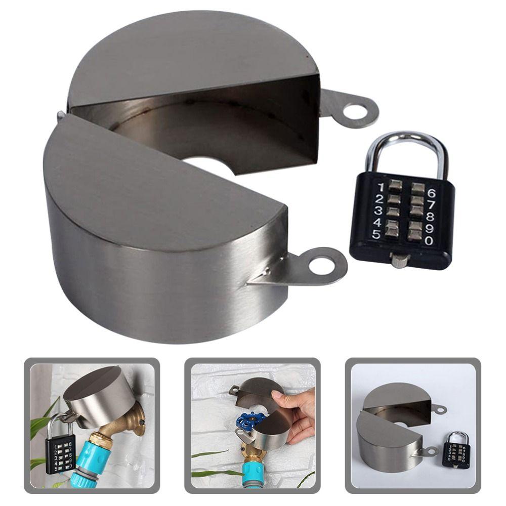 Stainless Steel Water Spigot Lock Anti-Theft Garden Hose Tap Lock Faucet Lock Cover  Hardware