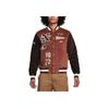 Nike Sportswear Letter Embroidery Color Block Corduroy Vintage American College Style Jacket Men Jacket Brown FQ6159-256