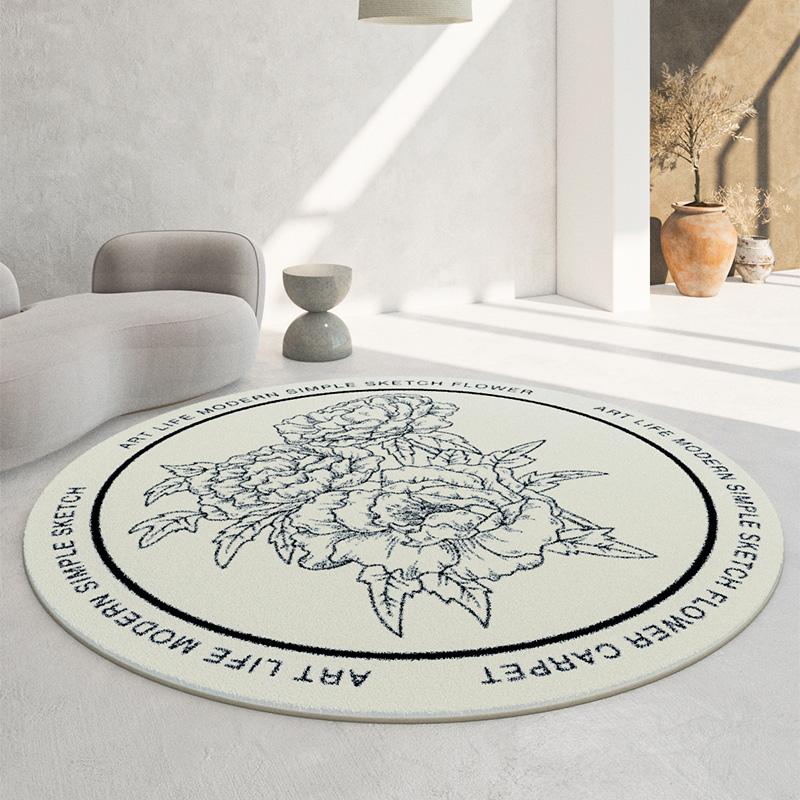 Мягкие круглые ковры с имитацией кашемира, современные украшения, диваны для гостиной, коврики, простой домашний ковер для спальни, большой ковер для гостиной