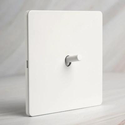 White Antique Stainless Steel Panel Wall Lamp Switch, Toggle Wall Dimmer Switch Socket EU USB Plug Socket 220V Electrical On Off