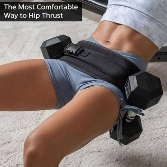 Аэробный тренировочный пояс для ягодичного мостика: Пояс для поддержки спины с весом для упражнений на ягодицы и с гантелями дома