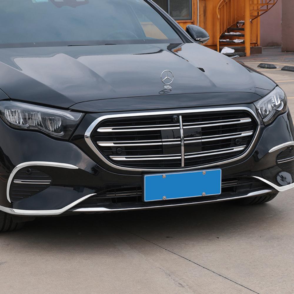 Декоративная накладка на передний бампер автомобиля, аксессуар для Mercedes Benz E300L E260L, защита кузова, стайлинг