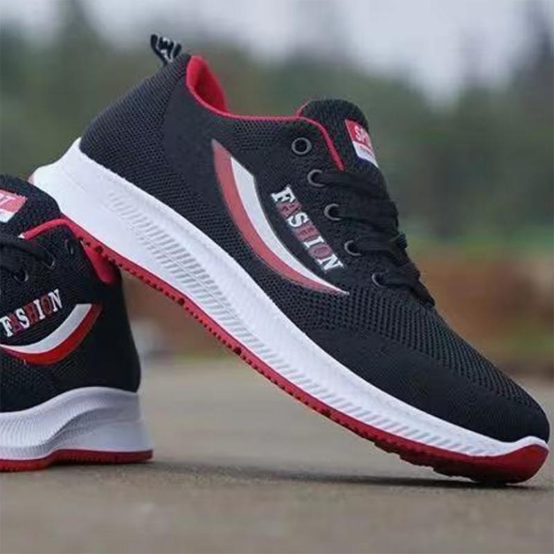 Черная спортивная обувь, дышащая мужская обувь с сеткой, нескользящая обувь на мягкой подошве, новая мода на весну и осень