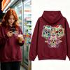 Unisex Sugar Skull Hoodie Día De Muertos Graphic Print Pullover Casual Long Sleeve Hooded Sweatshirt Streetwear Men Women