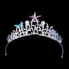 Tiaras Crystal Shell Mermaid Sea Star Crown Tiara Headband  Bride Wedding Hair Accessories