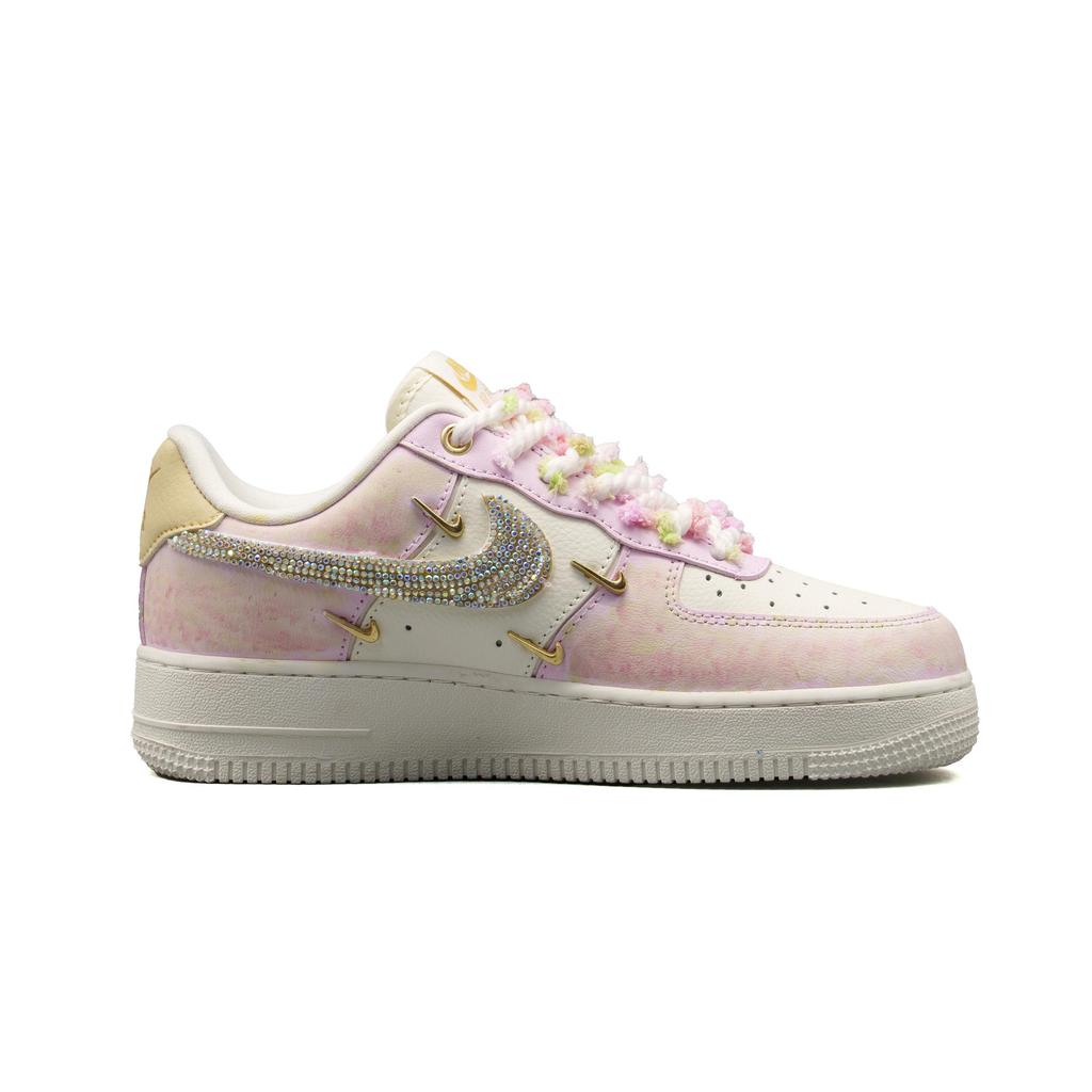 Nike Air Force 1 Cushioning Abrasion Resistant Slip Resistant Low top Skateboard Shoes Women's Pink IB2574-600(Team1393-)