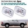 2 Pcs Car Front Bumper Side Marker Turn Signal Lamps Side Marker Light For Toyota For Cruiser LC100 98-07