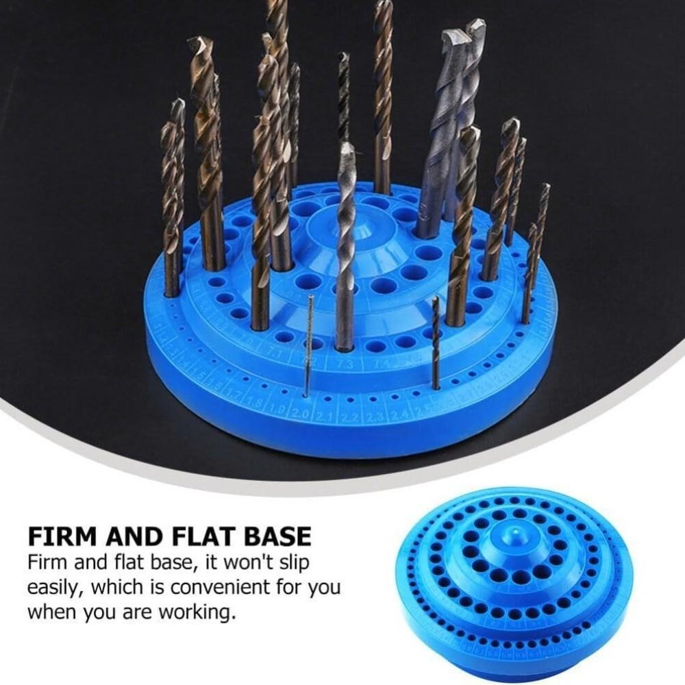 1-13mm Diameter Drill Bit Storage Case Round Shape Rotary Tool Bit Holder Workshop Storage