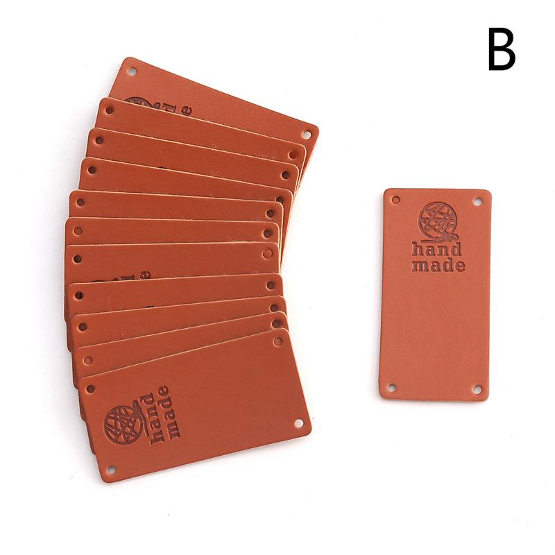 20Pcs Handmade With Love Labels Tags Synthetic Leather Garment Sewing Crafts Diy