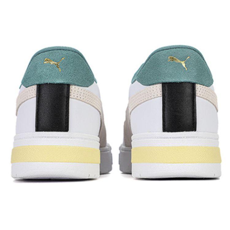 Puma Замшевые сетчатые низкие кроссовки Бело-зеленые Унисекс 384214-01