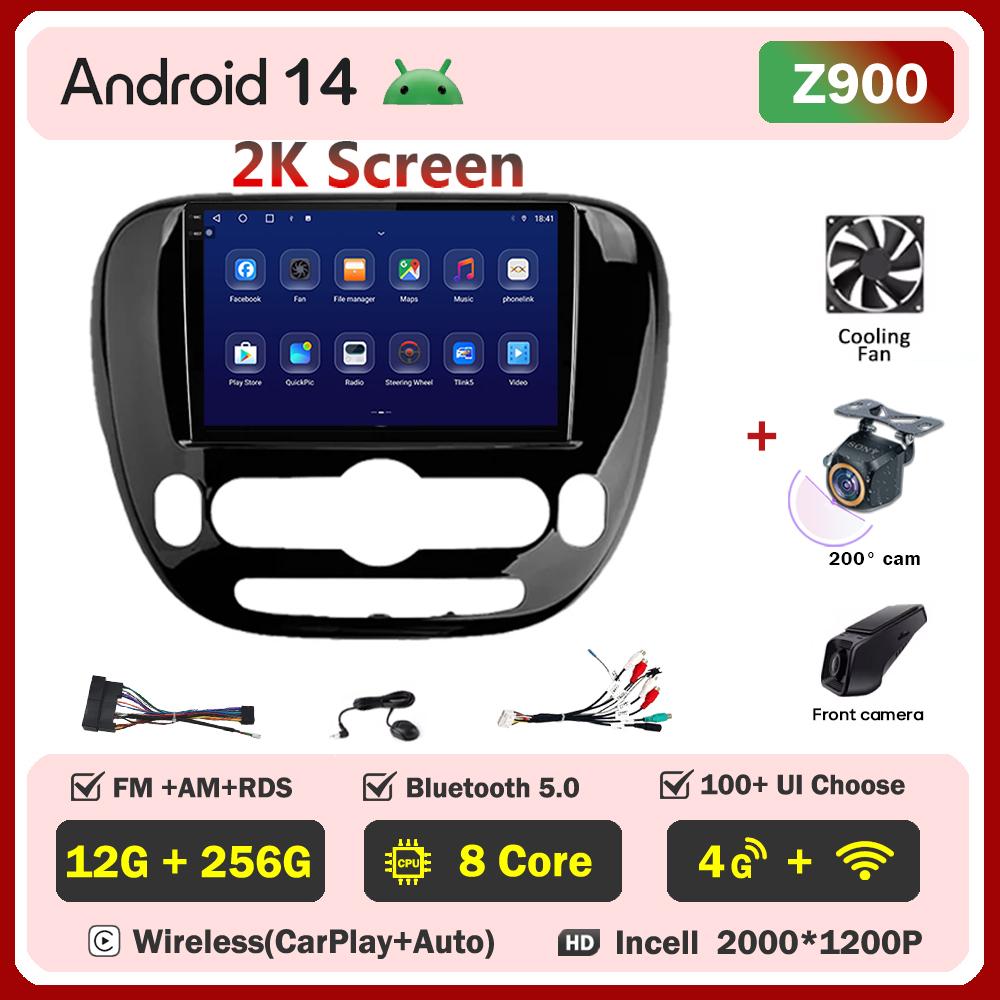 Для KIA Soul 2013-2019 Автомобильный радиоплеер Car Carplay Screen Autoradio Mirror Link Car Intelligent Systems Сенсорный экран AutoMotive