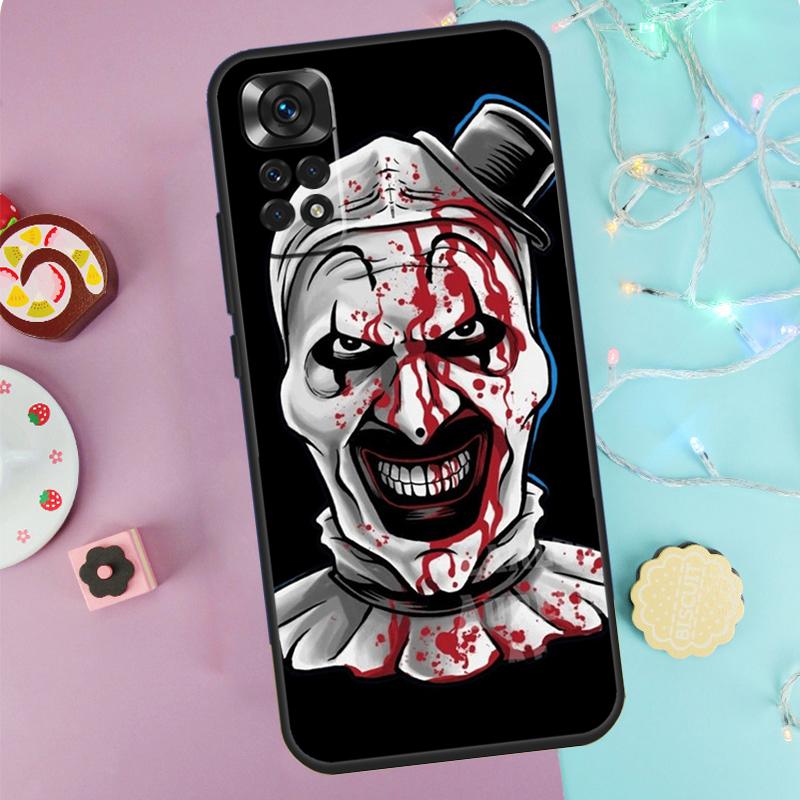Чехол для телефона Xiaomi Redmi Note 14 Pro 9 10 11 12 13 9S 10S 11S 12S Redmi 14C 10C 12C 13C с рисунком из фильма ужасов 'Террификатор'