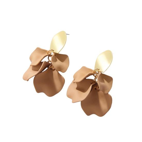 Yousheng 1 пара серег-капель в стиле ретро с лепестками роз, длинные стильные серьги-подвески, яркие цветные серьги, ювелирные аксессуары