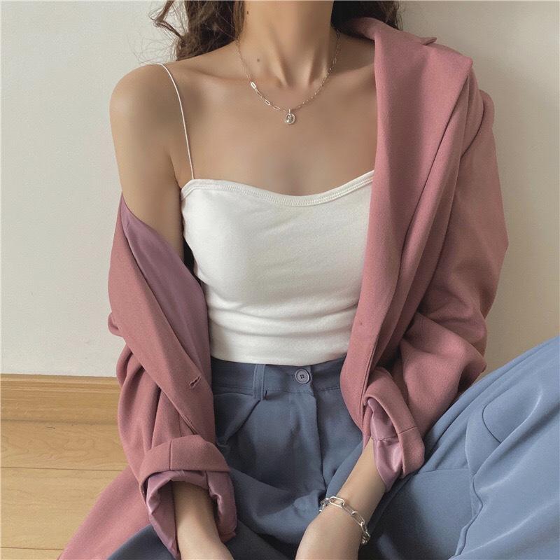 Vest Women Sleeveless Tops Summer Cotton Bustier Soft Elastic Washable Wearresistant Bra Vest Crop Top Seamless Bralette Tees