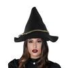 Halloween Black Witch Hat Masquerade Party Cosplay Costume Accessory Pointed Wide Brim Hemp Rope Felt Wizard Hat Party Supplies