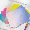 Rainbow Gradient Index Tabs – Minimalist Gold Foil Note-Taking and Organization Tags for Home Use Convenient Planner Labels