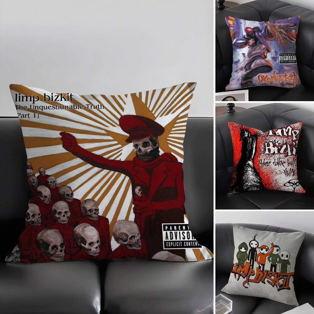 L-Limp Bizkit Музыкальная наволочка для подушки Домашняя комната в общежитии Спинка стула Короткий плюш Двусторонний принт Офис Время для сна Чехол для подушки