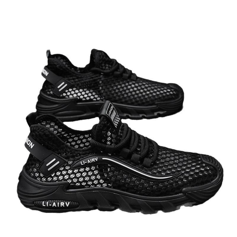 Обувь мужская летняя 2025 года, новые дышащие удобные сетчатые кроссовки, спортивная трендовая обувь для бега, модная трендовая повседневная обувь