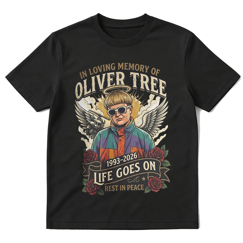 Oliver Tree T-shirt 1993-Memorial Tribute Fans T Shirt Men's Women Hip Hop Oversized Casual T-s