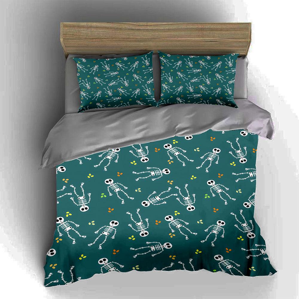 Skeletons and pawprints. Bedding Duvet cover sets Duvet covers Pillowcases gifts (1 * Duvet Cover 2 * Pillowcases, without duvet insert)