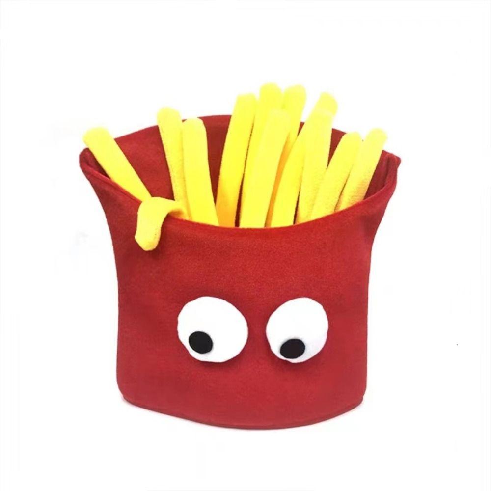 Cartoon Decorative Fries Hat Cute Halloween Cap Beach Cap Photo Props Cap  Birthday Props