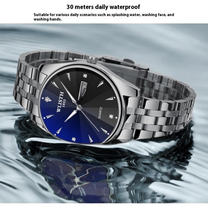 New Top Brand Casual Double Calendar Luminous Quartz Couple's Watches