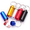 1Pc Portable Pill Holder Waterproof Mini Aluminum Storage Case Keychain Traving Hiking Medicine Box Survival Drug Carry Containe