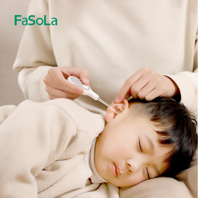 FaSoLa Baby Светящаяся мягкая головка Ложка для чистки ушей (зеленый)