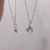 Water Drop Moonlight Stone Pendant Necklace For Women Girls Moonstone Charm Chain Party Jewelry Accessories