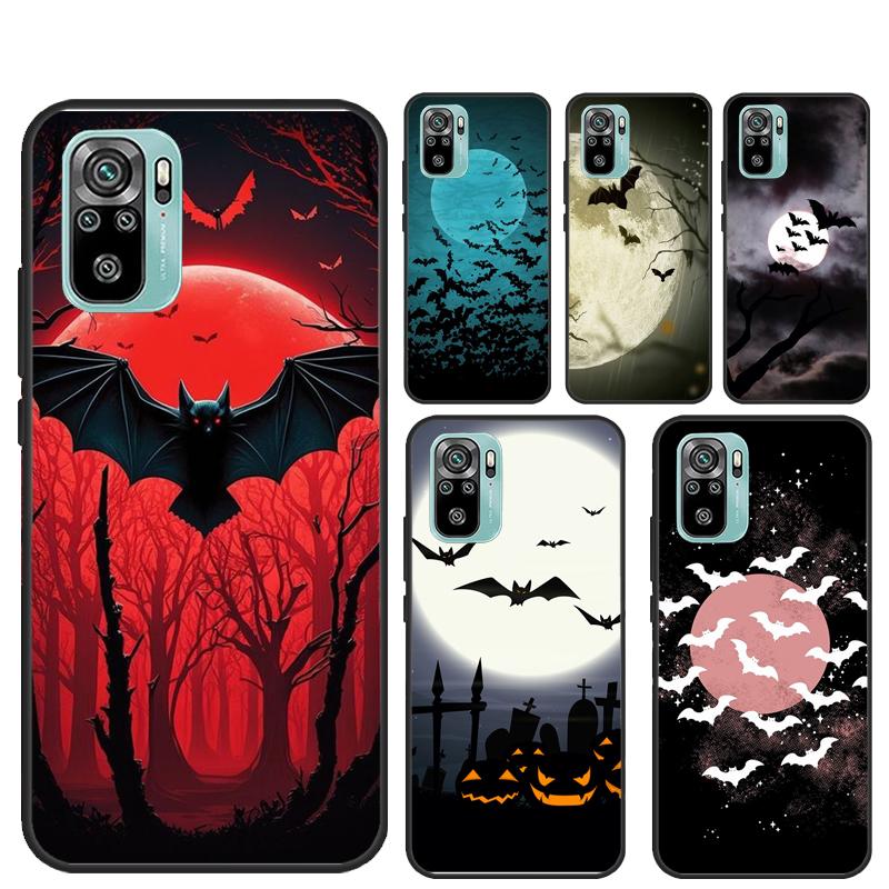 Чехол Готический Ужас Летучие Мыши Полная Луна Для Xiaomi Redmi Note 14 13 12 11 Pro 9 10 9S 10S 11S 12S Redmi 14C 10C 12C 13C