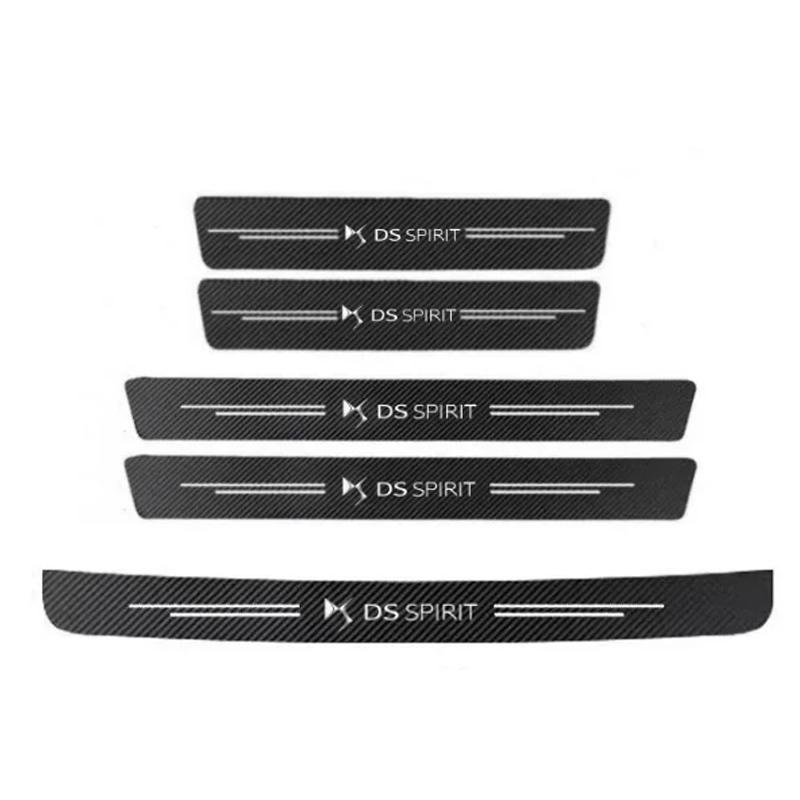 AXSR8 Carbon Fiber Protective Film for Citroen DS SPIRIT DS5 DS6 DS3 DS4 DS7 C3 Elysee Car Door Sill Scuff Plate Sticker Accessories