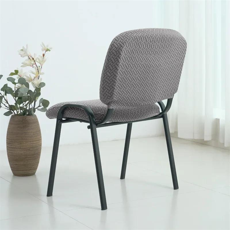 2 Pcs Folding Dining Chair Covers Elastic Backrest Seat Slipcovers For Banquet Wedding Home Office Chairs