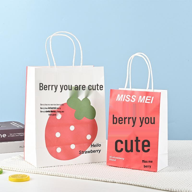 Маленький мультяшный крафтовый бумажный подарочный пакет для дней рождения и вечеринок