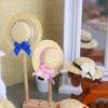 1 Piece 1/12 1/8 Doll Accessories New Doll House Miniature Doll Handmade Straw Hat Sun Cap DIY Decoration