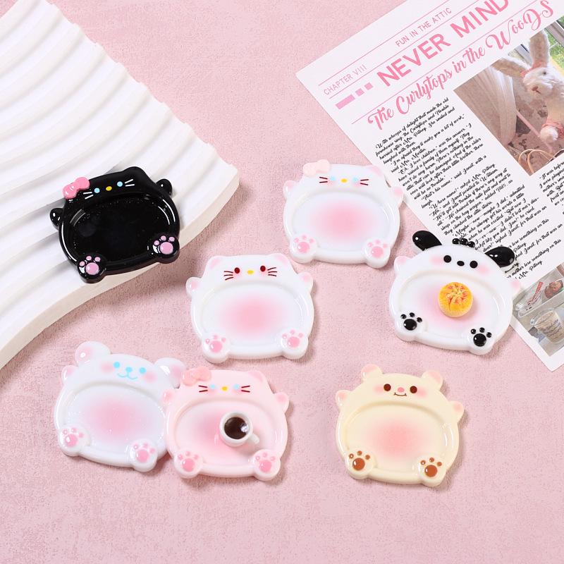 Милая смоляная пластина в виде животного для самостоятельного изготовления ювелирных изделий