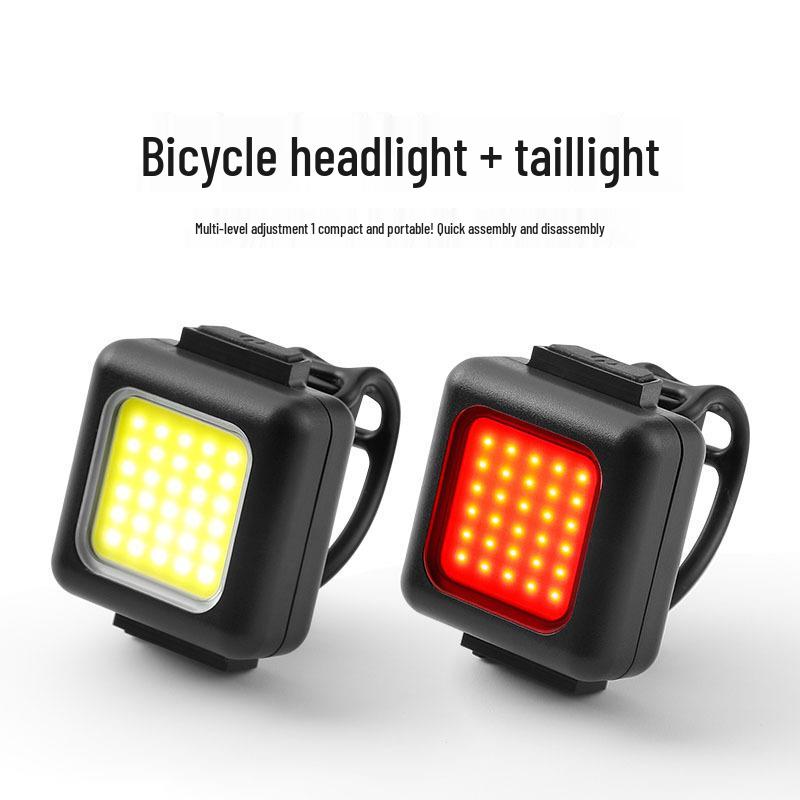 Bicycle Light Set: Headlight & Taillight for Road and Mountain Bikes - Night Riding Safety Gear