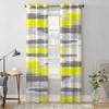 Геометрические линии краски желтые оконные шторы для гостиной роскошные занавески для спальни кухонные жалюзи шторы