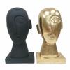 Figurine Décorative Visage 14,5 X 10,5 X 27,5 Cm Noir Doré (2 Unités) - Couleur:DOR