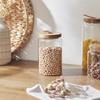 Glass Jar With Acacia Lid 23 Cm