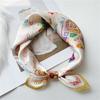 53*53cm Square Silk Scarf Women's Fashion Printed Small Neck Scarf Office Women's Hair Belt Folar Handkerchief Women's Handkerchief Scarf