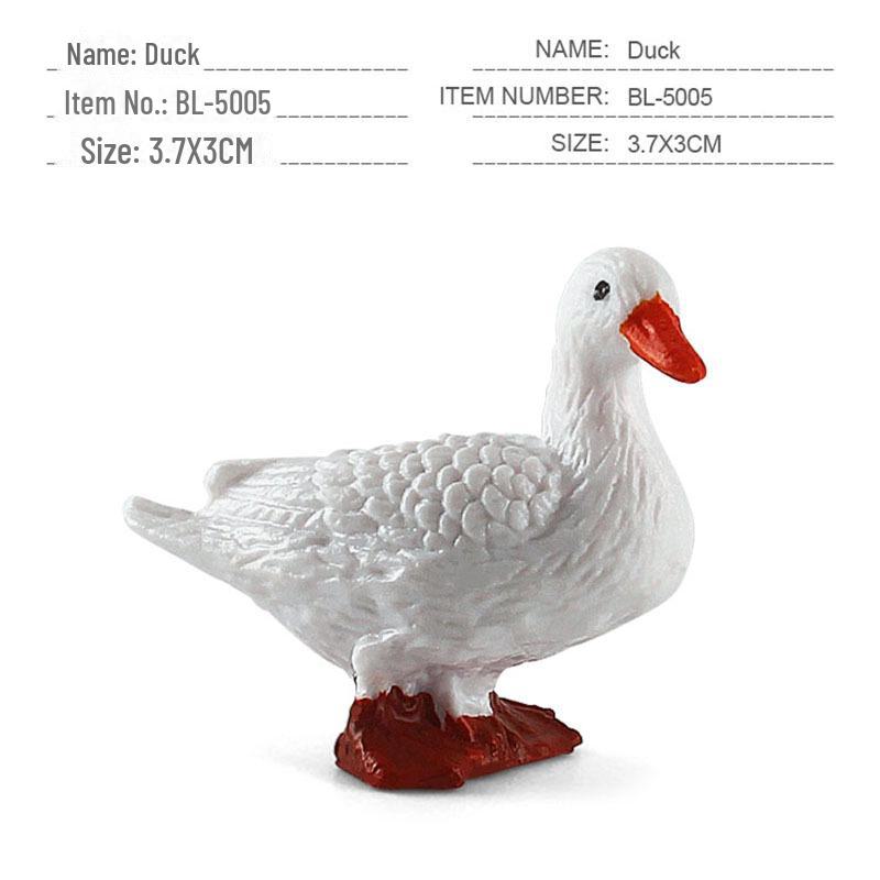 Mini Farm Animal Simulation Toy: Chickens, Ducks, Geese, Horses, and Cows